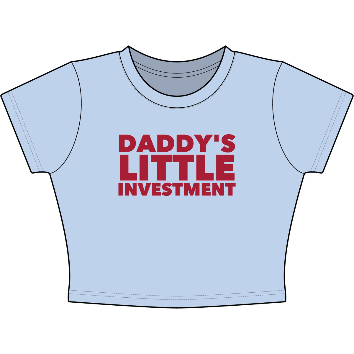 Daddy's Little Investment Baby Tee - Classic Crop