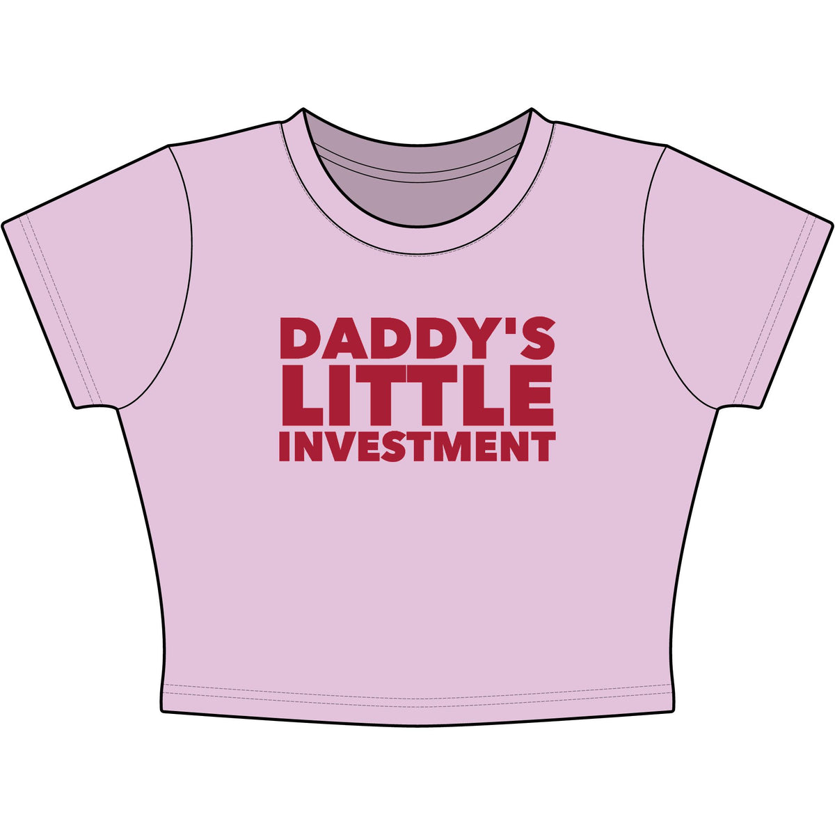 Daddy's Little Investment Baby Tee - Classic Crop