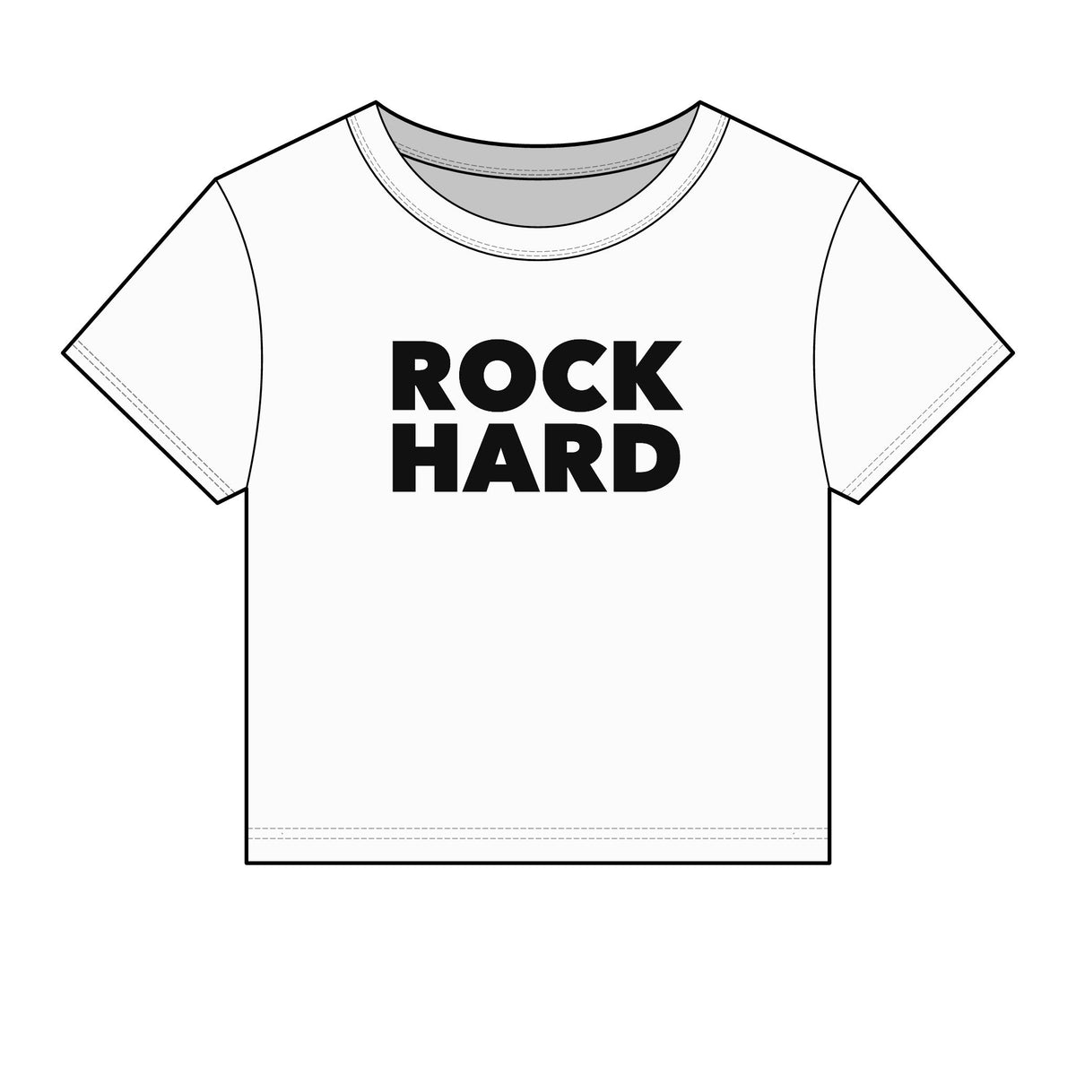 Rock Hard Baby Tee - Fitted Rib