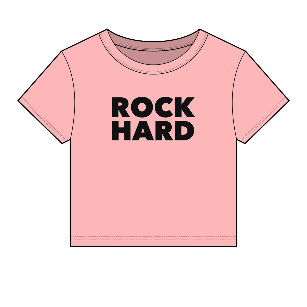 Rock Hard Baby Tee - Fitted Rib