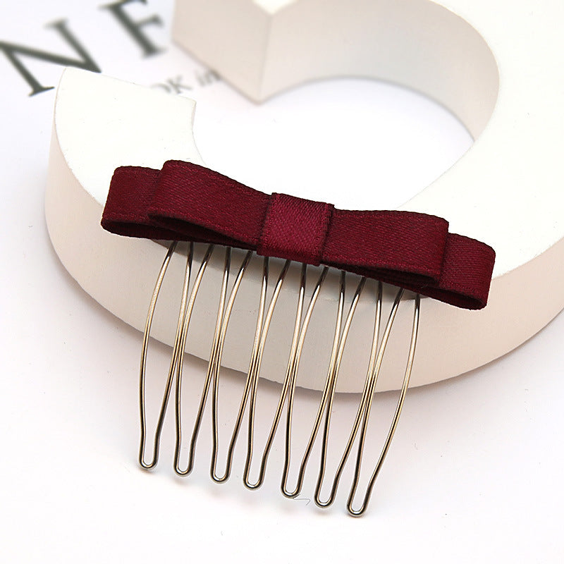 Satin Bow Hair Comb