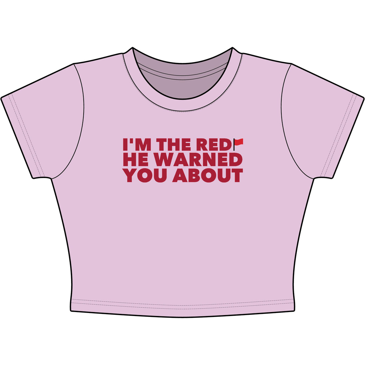 I'm The Red Flag He Warned You About Baby Tee - Classic Crop