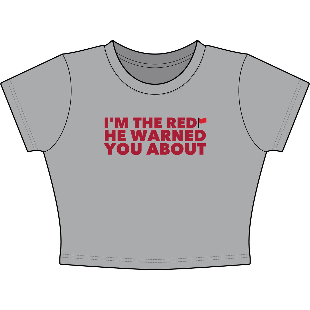 I'm The Red Flag He Warned You About Baby Tee - Classic Crop