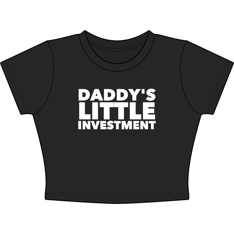 Daddy's Little Investment Baby Tee - Classic Crop