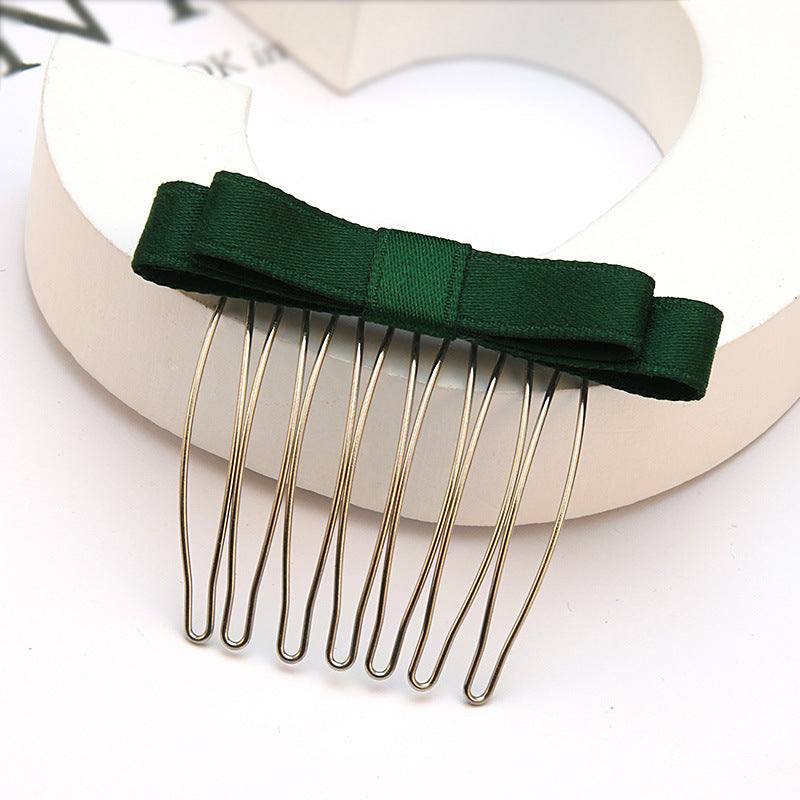 Satin Bow Hair Comb