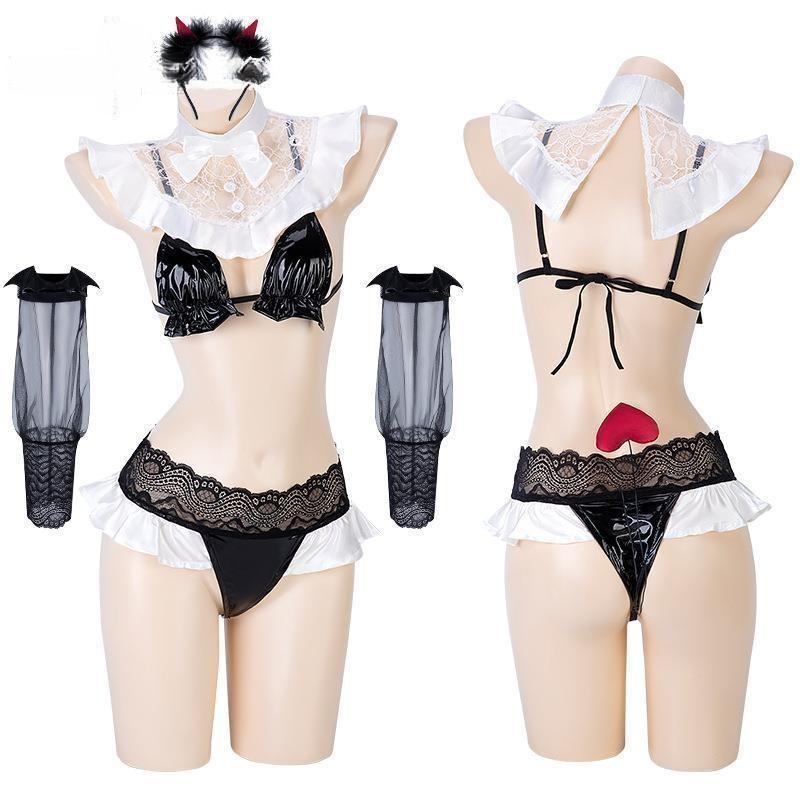 Patent Devil Ruffle Set