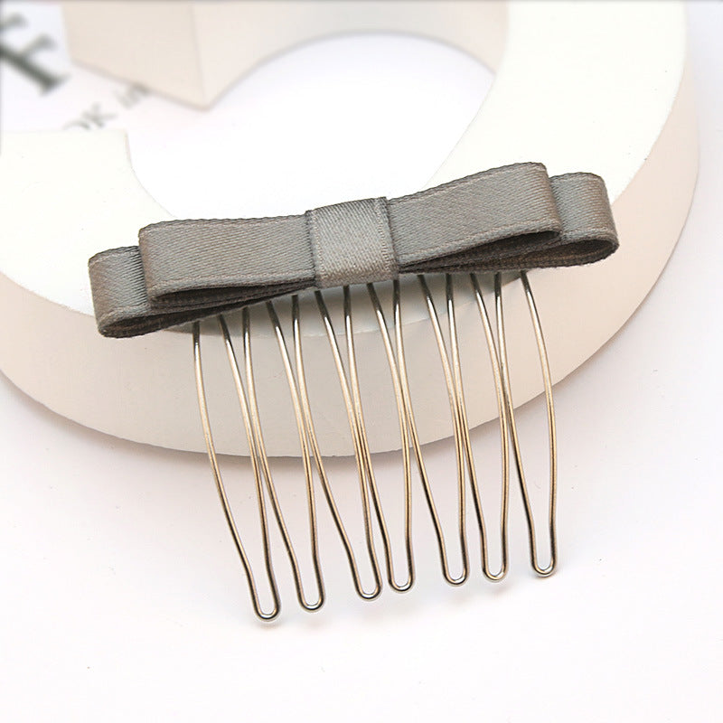 Satin Bow Hair Comb