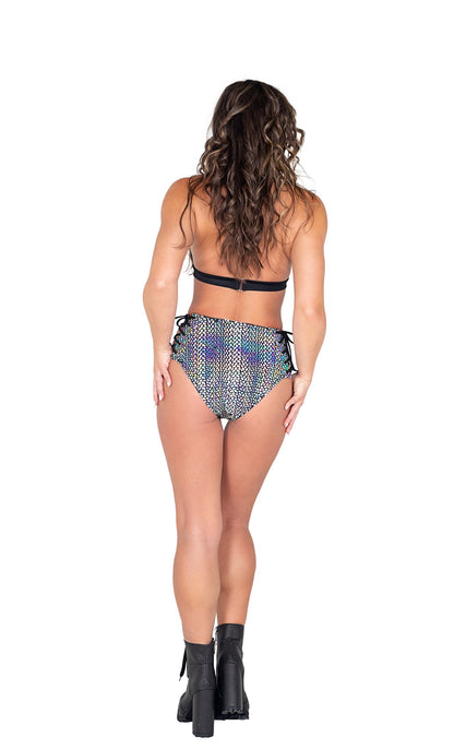 6003 - Halter Neck Top Cropped Top with Strap Detail