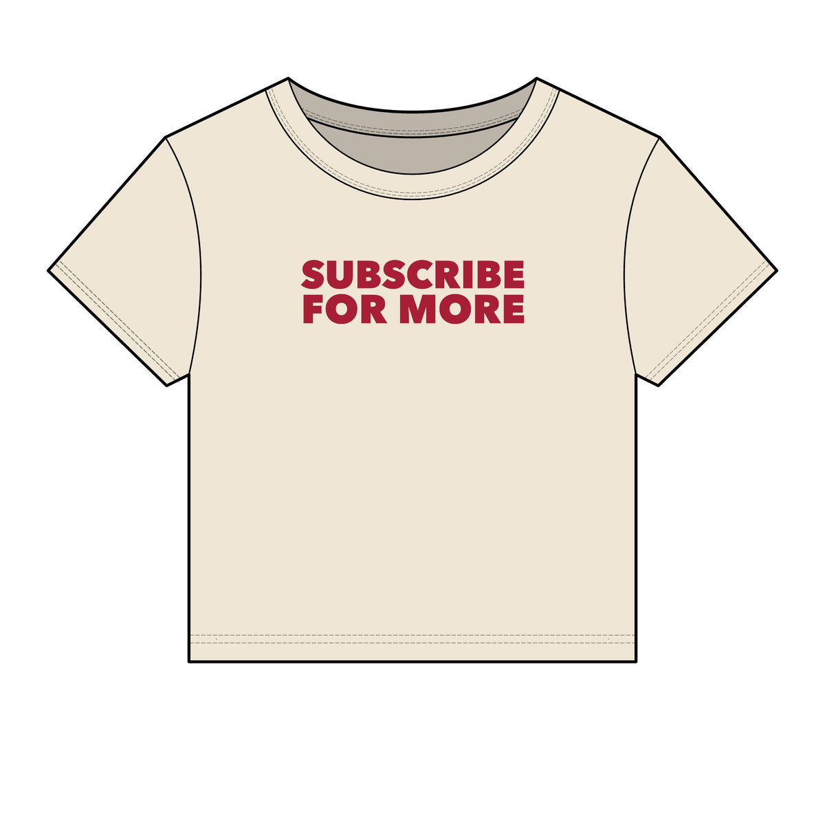 Subscribe For More Baby Tee - Fitted Rib