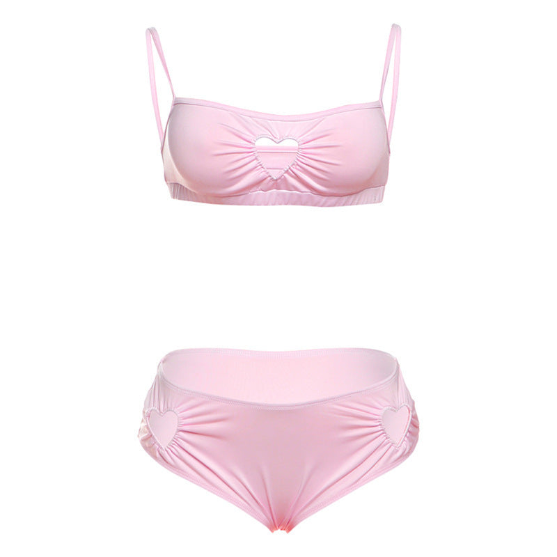 Heart Cutout Cami Shorts Set