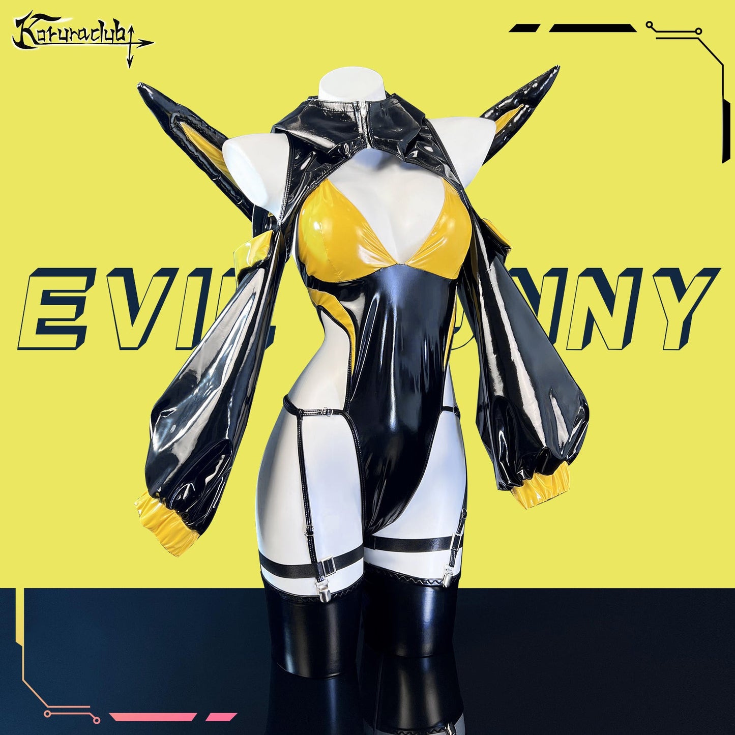 Cosplay Evil Bunny Lingerie KO50（5-Piece Set）