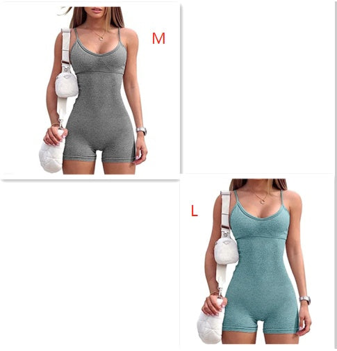 Seamless Ribbed Romper