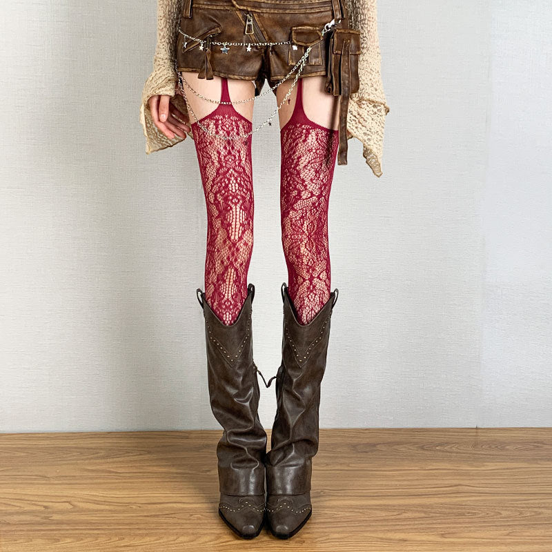 Lace Suspender Thigh-Highs