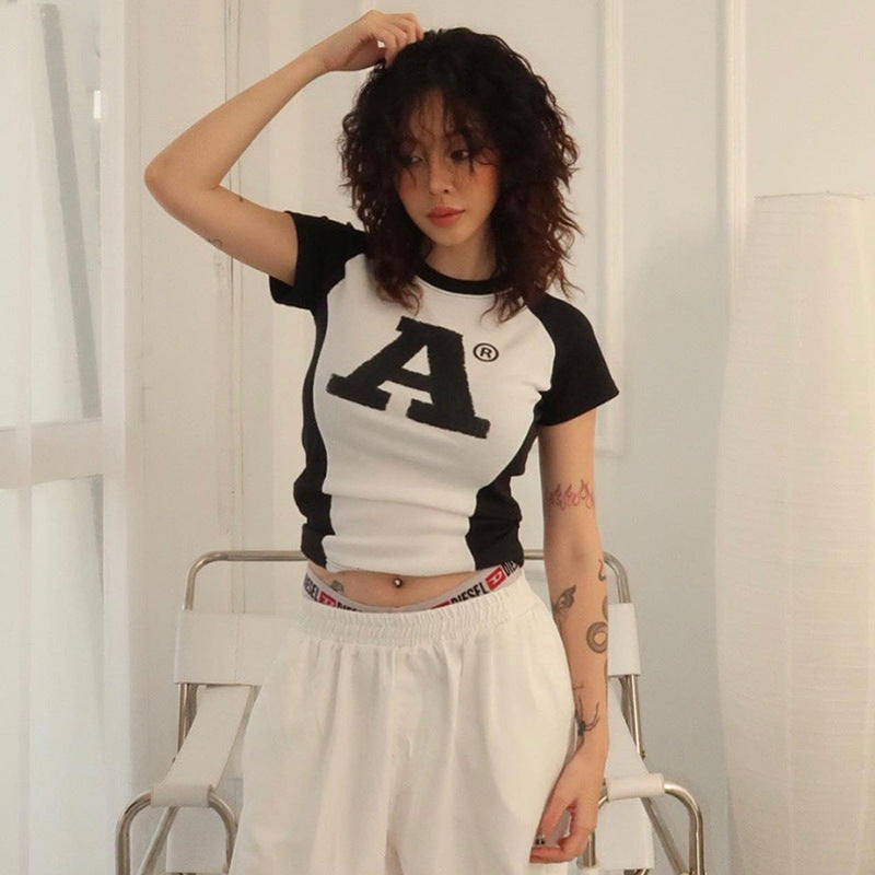 Letter Print Raglan Top