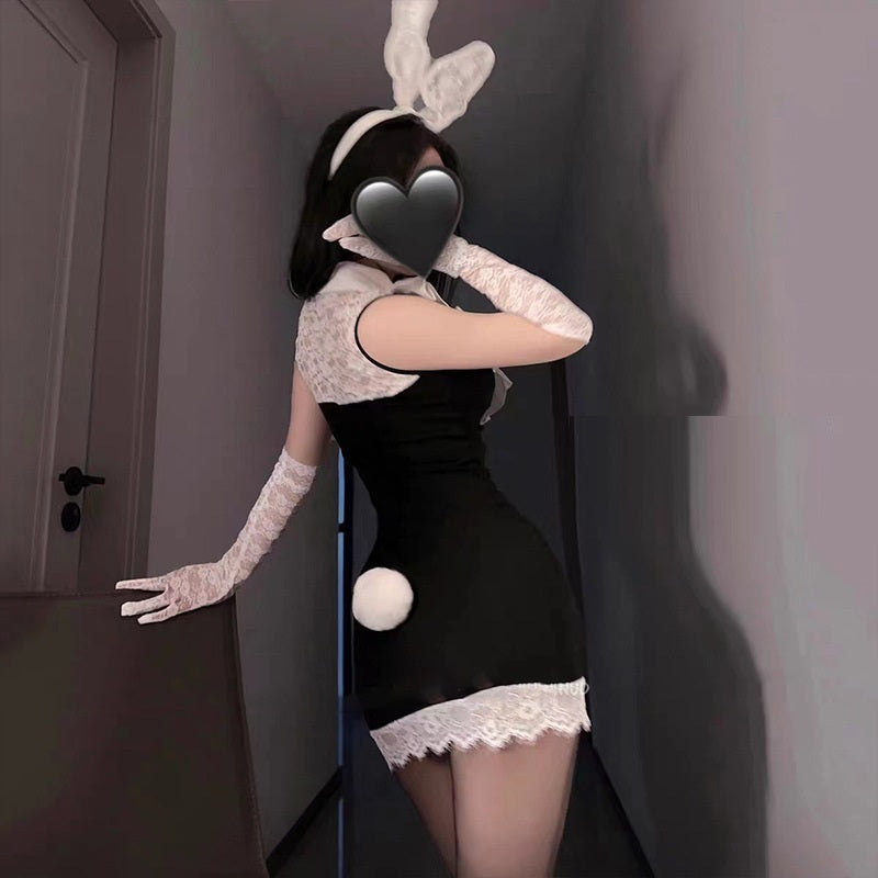 Sexy Lingerie Pure Desire Lace Package Hip Skirt Sexy Bunny Uniform