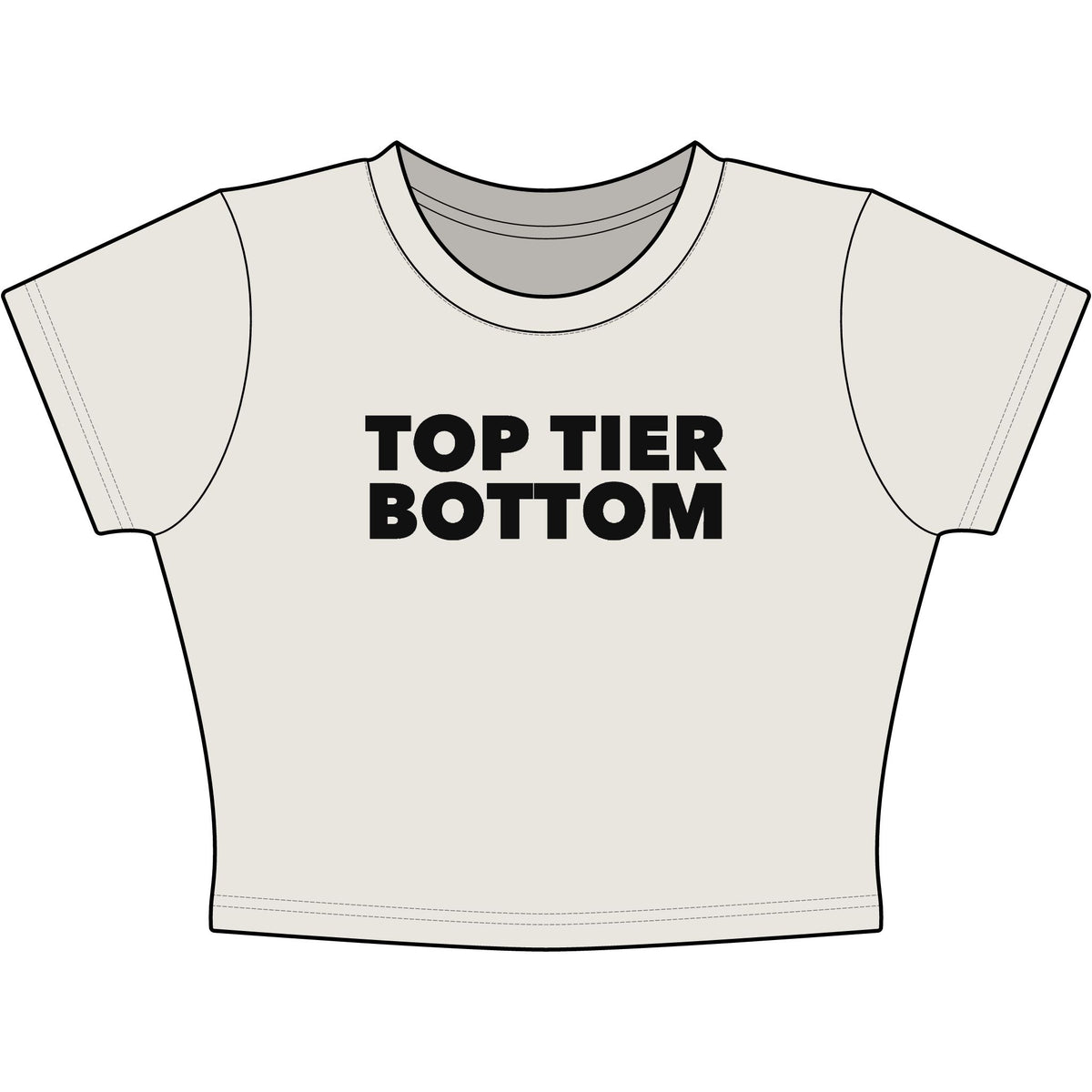 Top Tier Bottom Baby Tee - Classic Crop