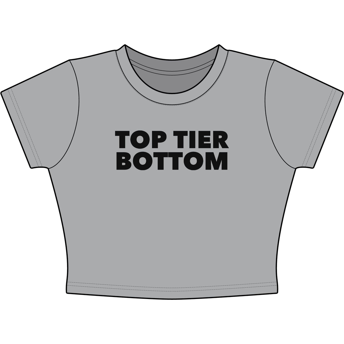 Top Tier Bottom Baby Tee - Classic Crop