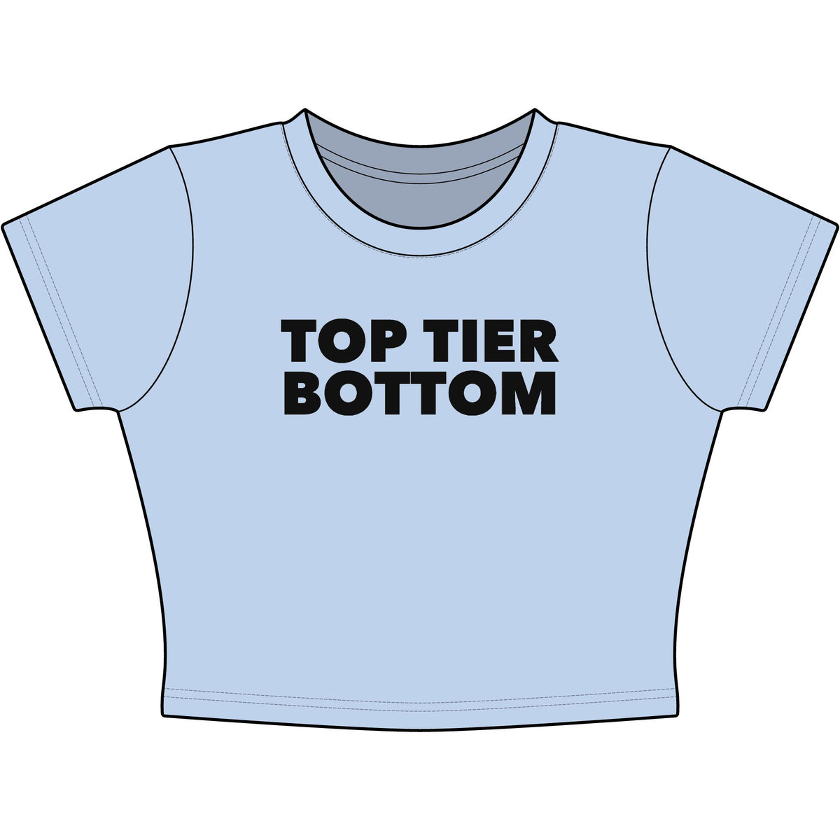 Top Tier Bottom Baby Tee - Classic Crop