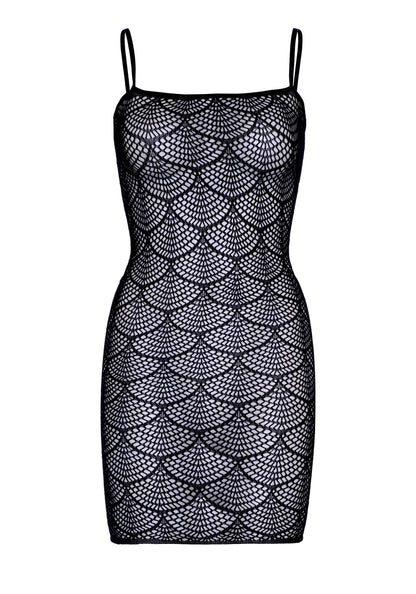 Vacay Vibes Shell Net Mini Dress