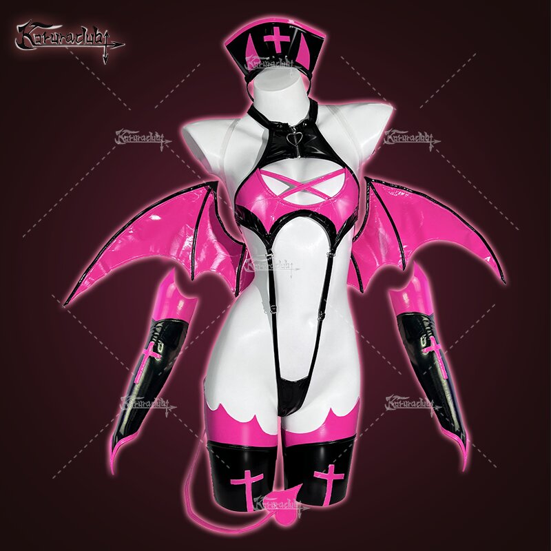 Cosplay Love-heart succubus Lingerie KO12 （7-Piece Set）