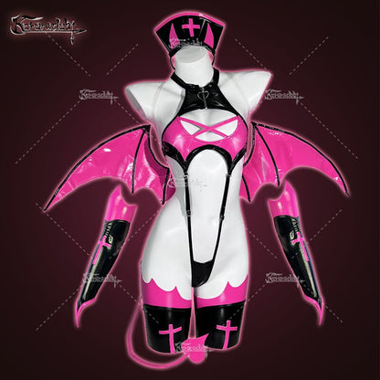 Cosplay Love-heart succubus Lingerie KO12 （7-Piece Set）