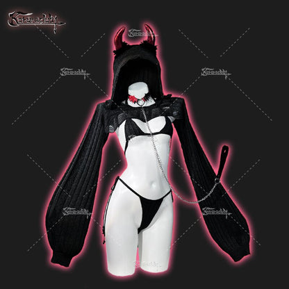 Knitting Coziest Devil Lingerie KO08（7-Piece Set）