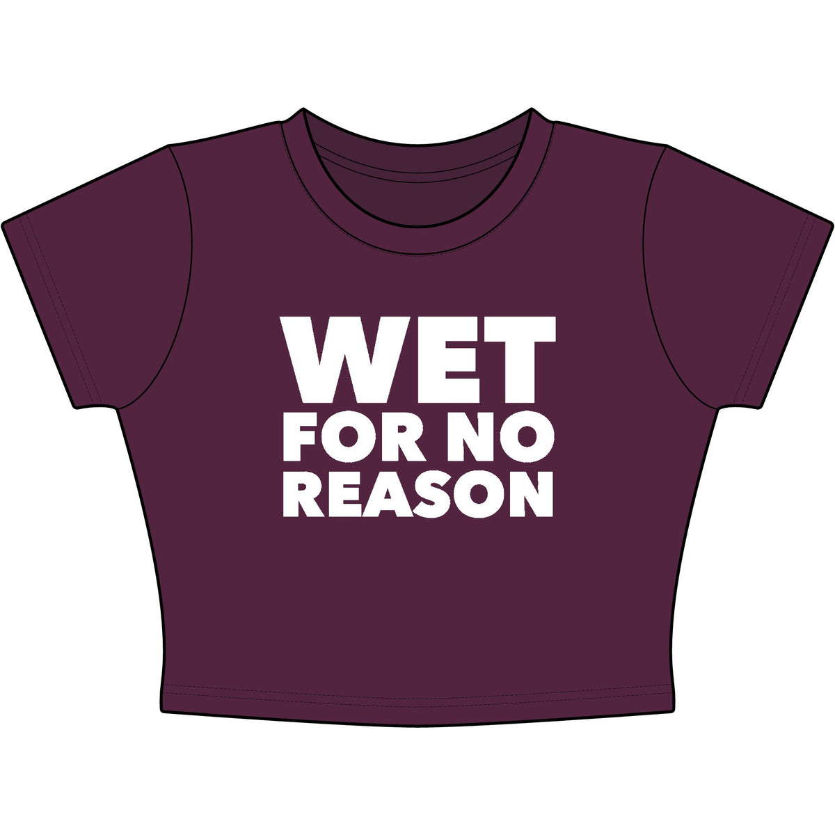 Wet For No Reason Baby Tee - Classic Crop