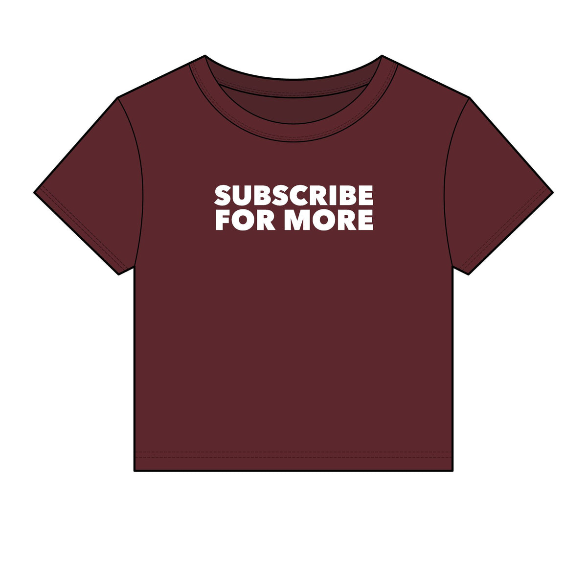 Subscribe For More Baby Tee - Fitted Rib