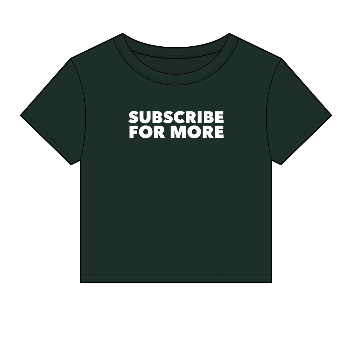 Subscribe For More Baby Tee - Fitted Rib