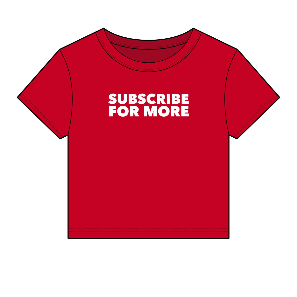 Subscribe For More Baby Tee - Fitted Rib