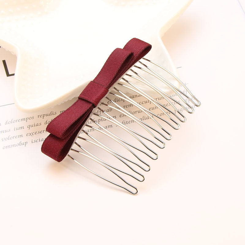 Satin Bow Hair Comb