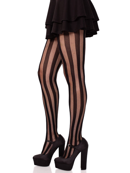 Kyra Striped Net Tights
