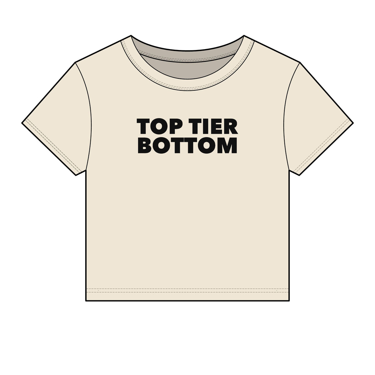Top Tier Bottom Baby Tee - Fitted Rib