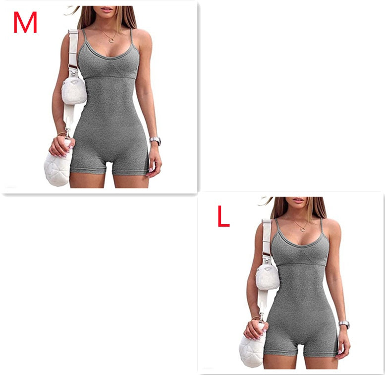 Seamless Ribbed Romper