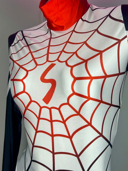 Woman Super Hero Spandex Open Crotch Cosplay Bodysuit Sexy Lingerie