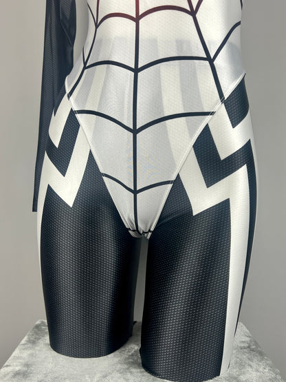 Woman Super Hero Spandex Open Crotch Cosplay Bodysuit Sexy Lingerie