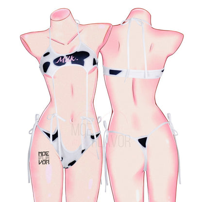 Drippin in Milk Swimsuit Cow Print
