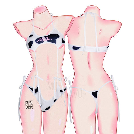 Drippin in Milk Swimsuit Cow Print