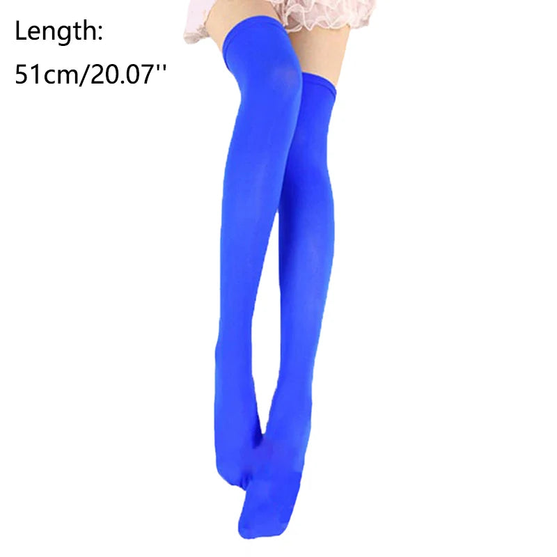 Candy Color Thigh-High Stockings