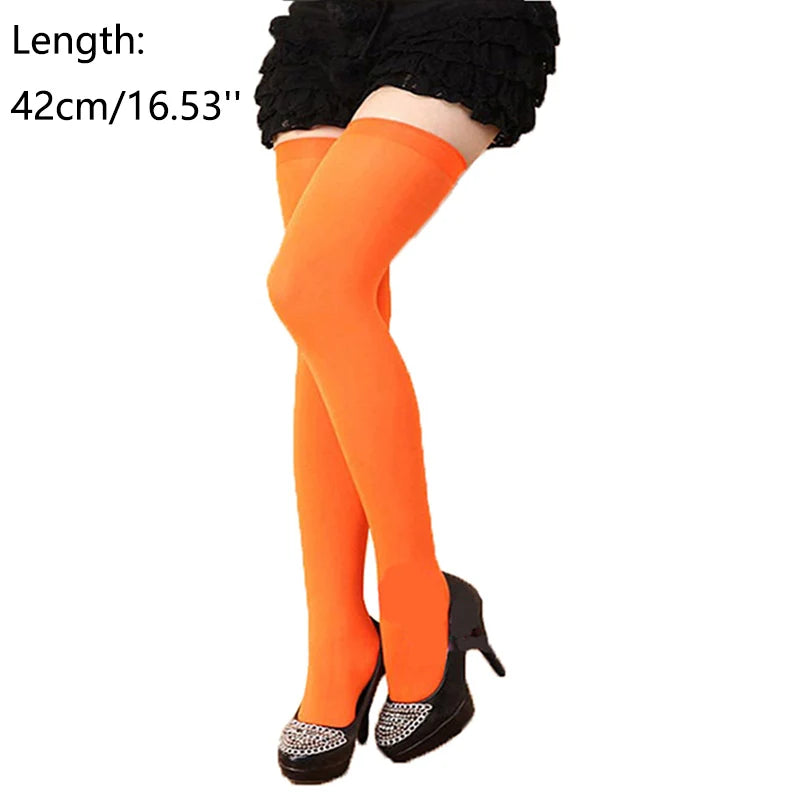 Candy Color Thigh-High Stockings