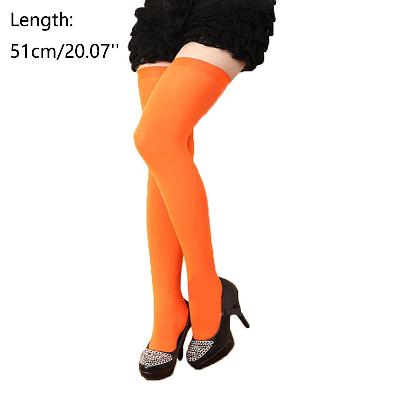 Candy Color Thigh-High Stockings
