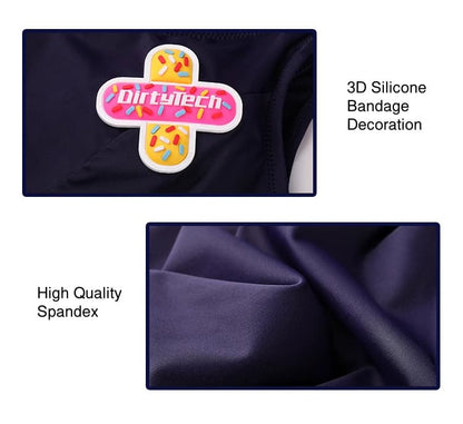 Japanese Anime Sailor Style Two-Piece Uniform Swimsuit Set with Bandage Design