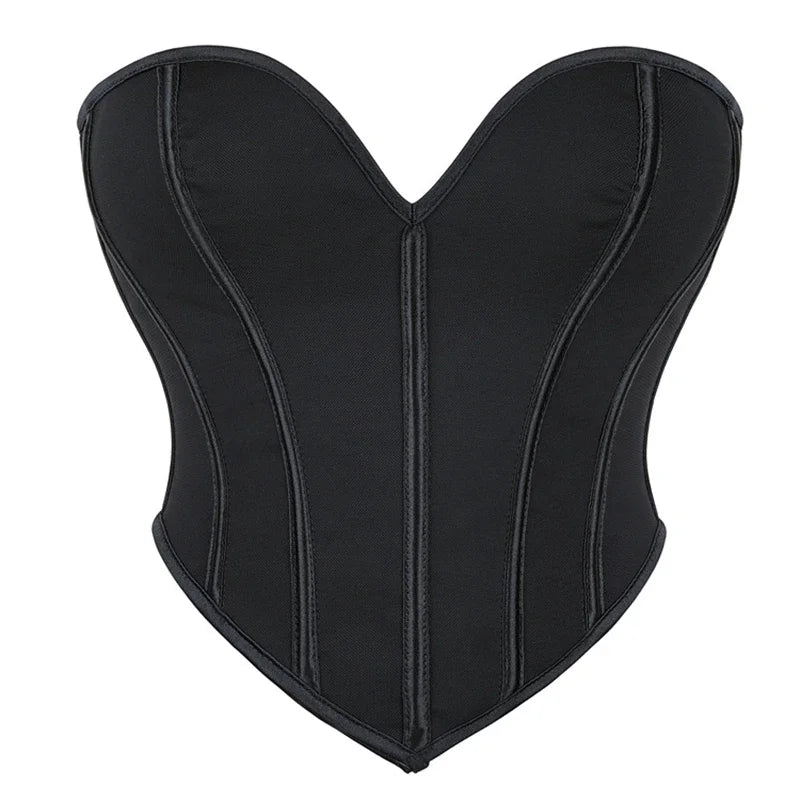 Strapless corset crop top