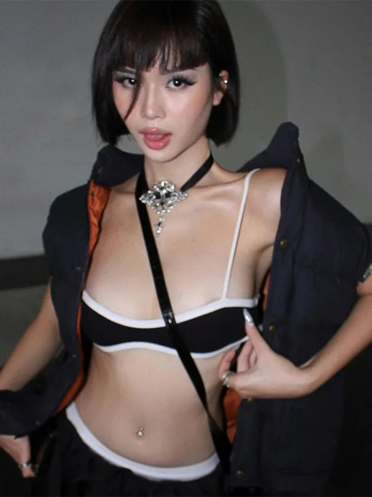 Y2K grunge egirl crop tank