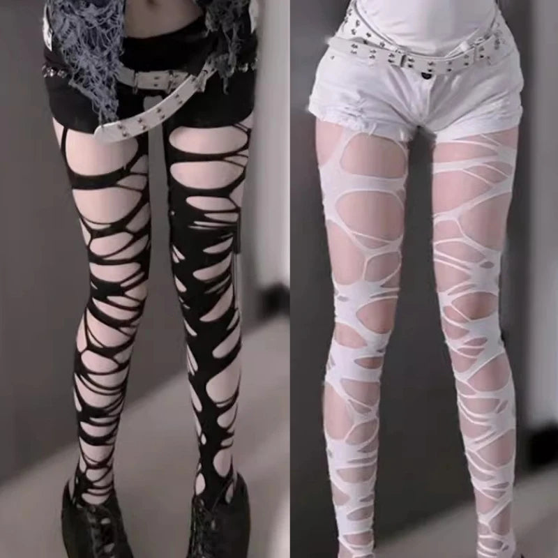 Shredded Ladder Tights