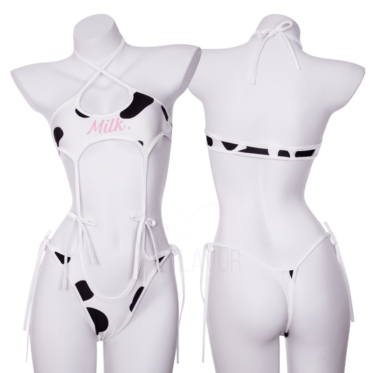 Drippin In Milk Lingerie Cow Print