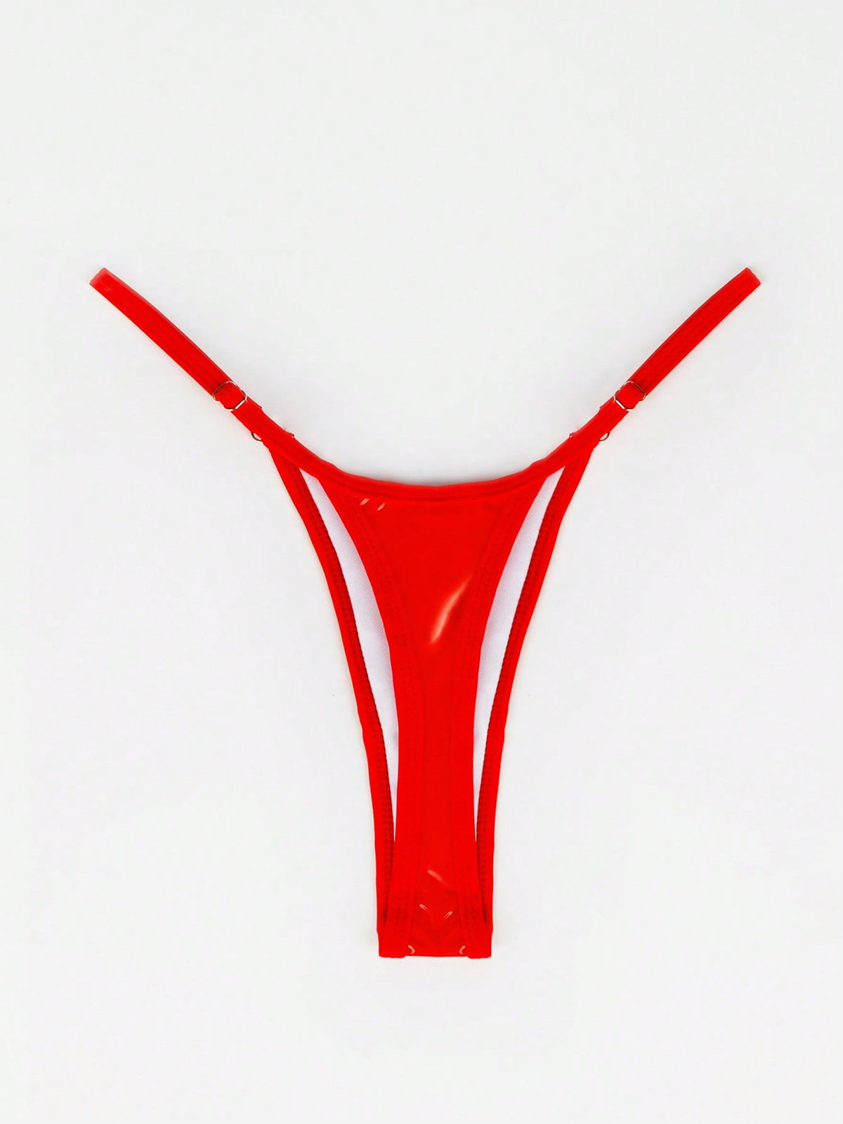 Metallic T-Back Swim Bottoms