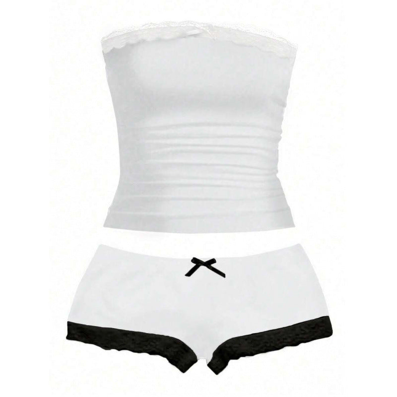 Lace Camisole And Shorts Two-piece Set