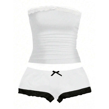 Lace Camisole And Shorts Two-piece Set