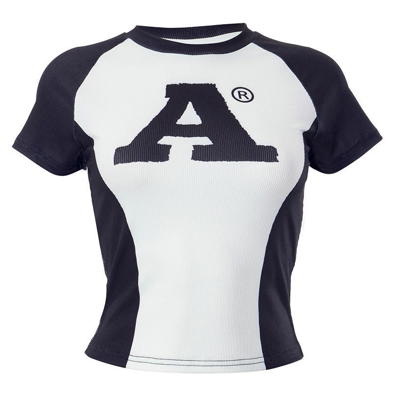 Letter Print Raglan Top